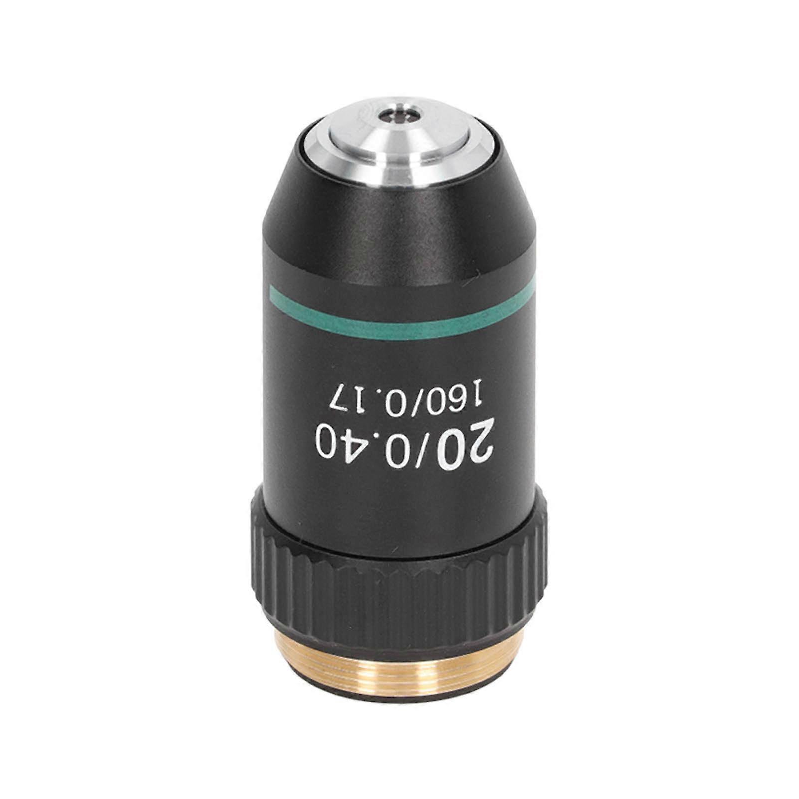Achromatisches Objektiv Messing verchromt 20X Mikroskopobjektiv Objektiv Schnittstelle 20,2mm 