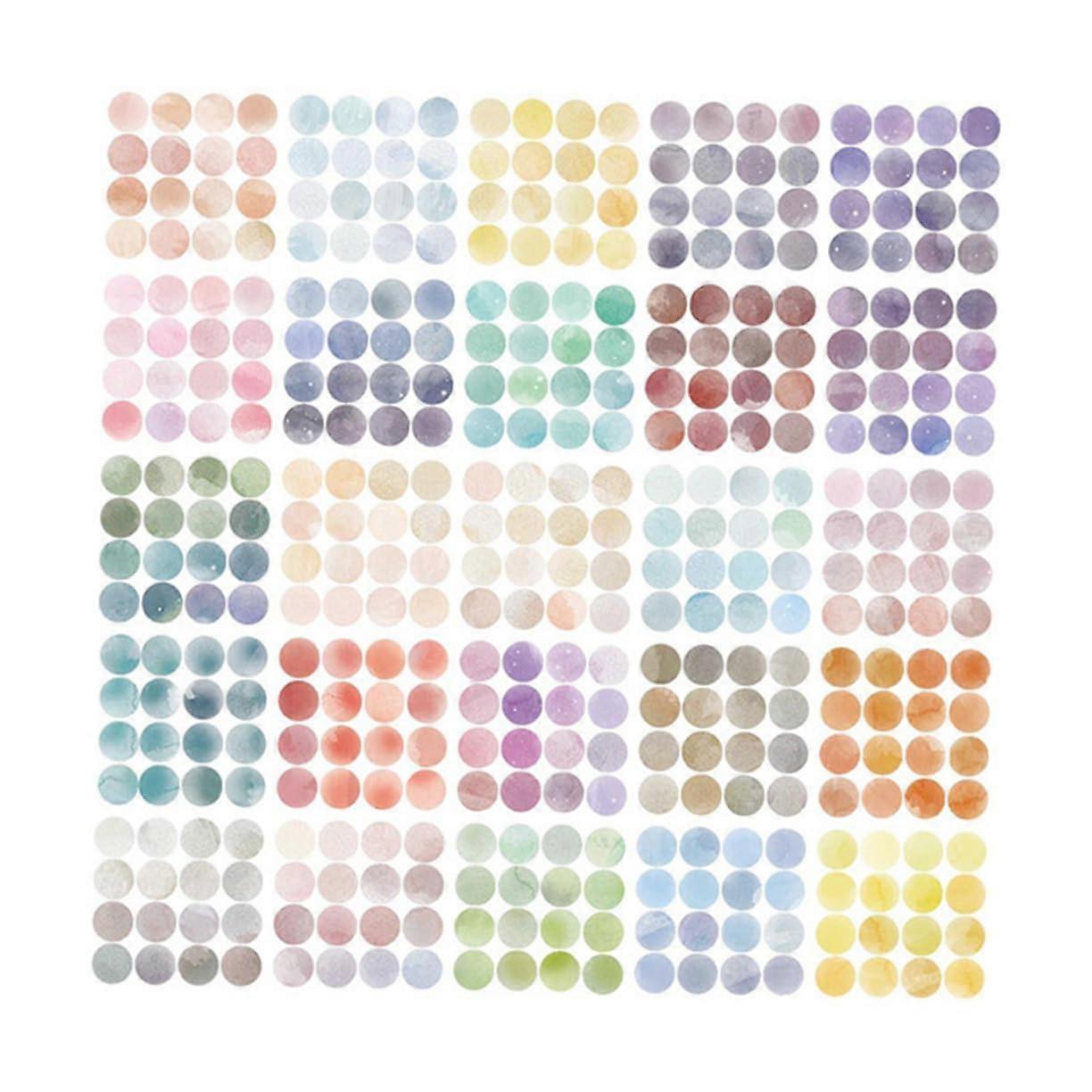 Self-Adhesive Round Dot Stickers Set of 3 for Art Projects - 25 Sheets Each, Removable and Decorative for Kids