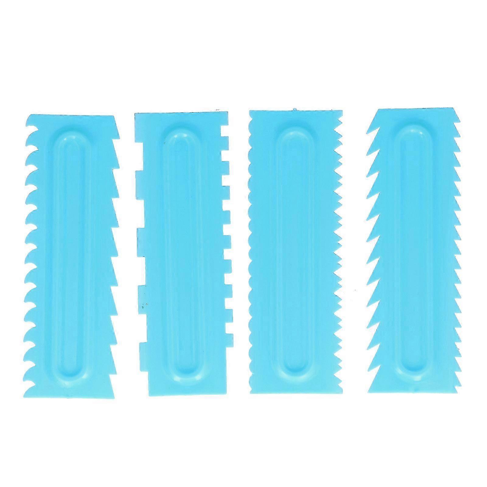 2025 4PCS Cake Scraper Cake Decorating Comb Icing Smoother Cream Scraper Fondant Icing Tools
