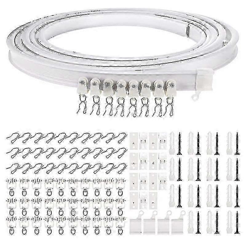 2025 New 2023 1-5 Meters Bendable Ceiling Curved Curtain Track Flexible Ceiling Curtain Wanke