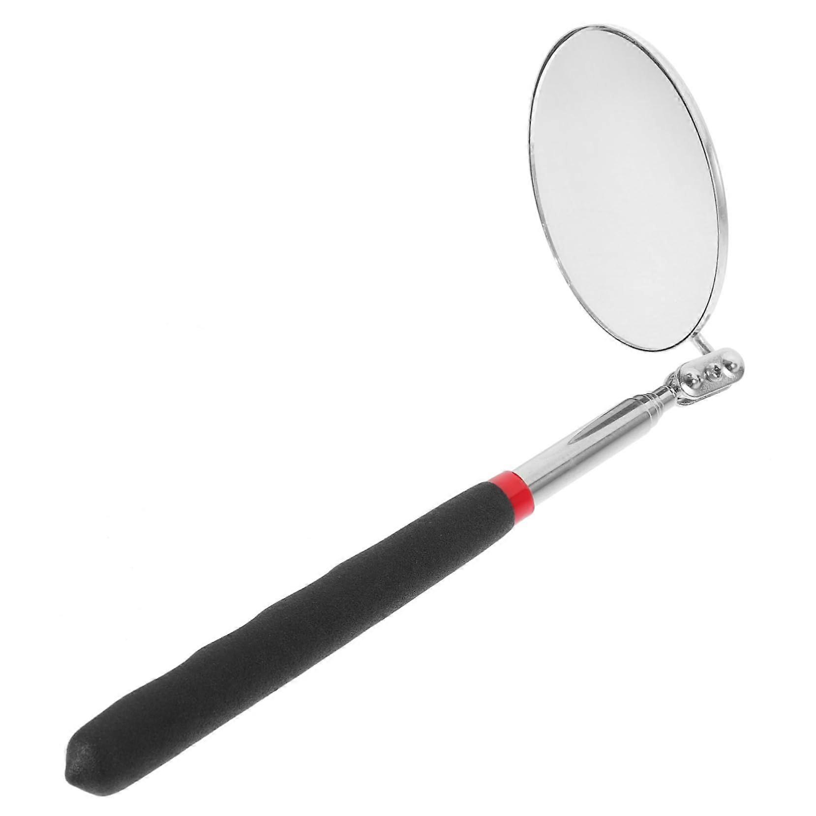 Automotive Exterior Mirror Extended Telescopic Inspection Mirror, Adjustable, 82mm Round Mirror, Car Maintenance Tool