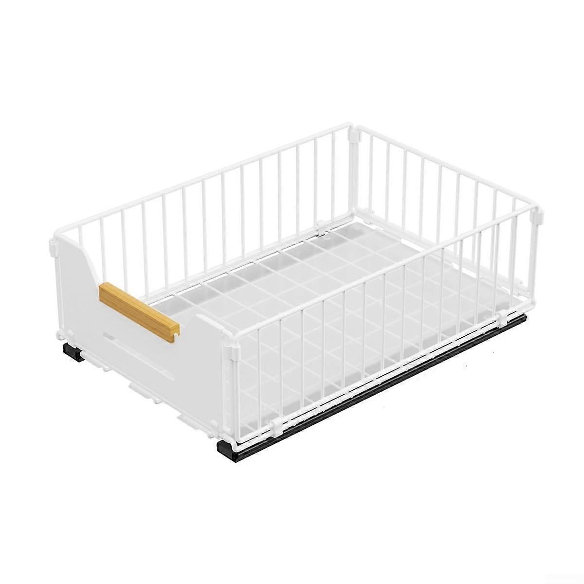 Extendable kitchen cabinet for the kitchen, extendable shelves (white)