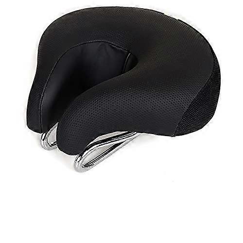 Bicycle Seat, Nose-Less Mountain Bike Saddle Cushion, Thickened Super Soft Armless Design, Black Color, Comfortable Riding