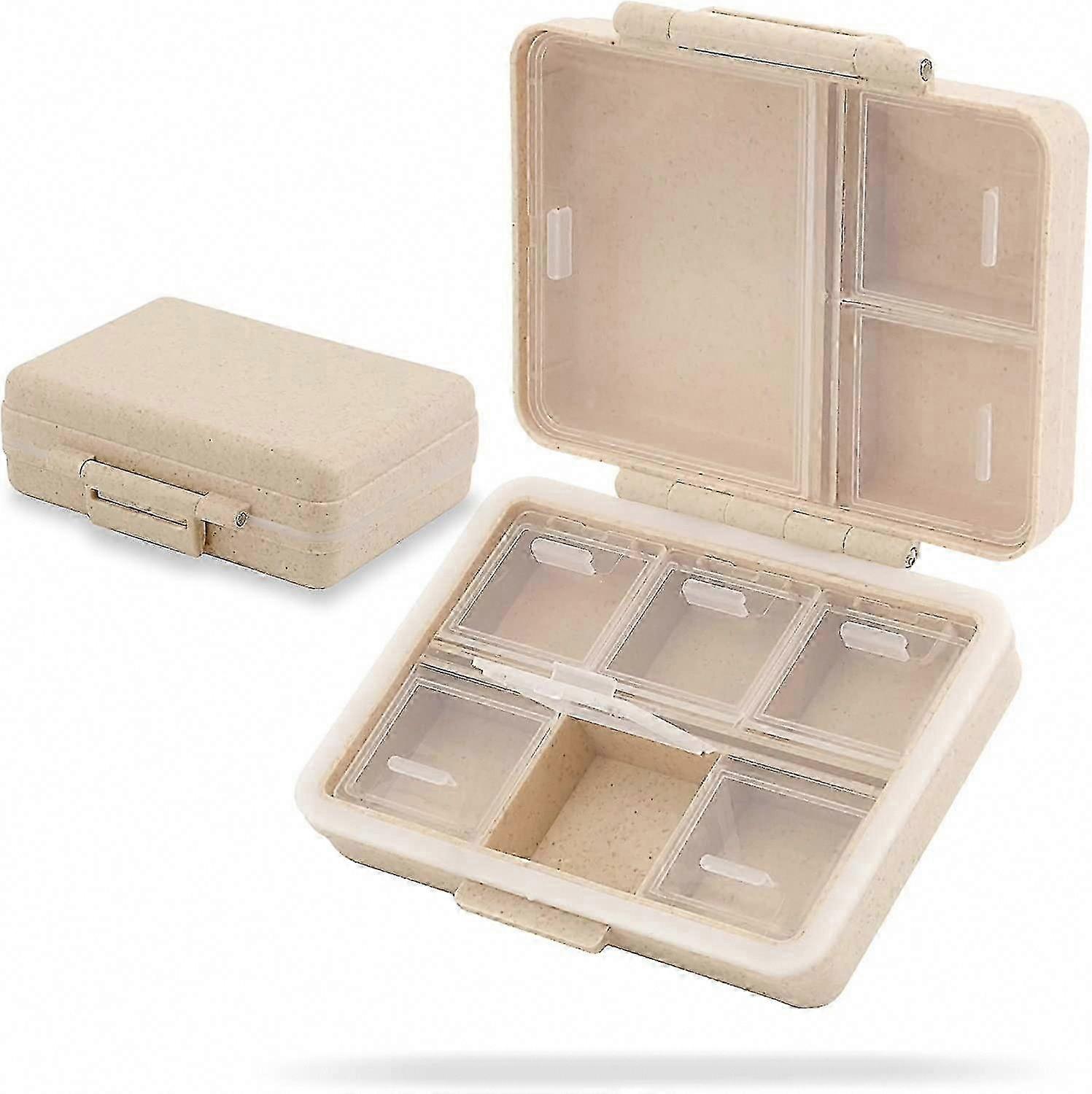 9 Grid Pill Organizer, Portable Travel Pill Box with Large Capacity Compartments, Medicine Dispenser