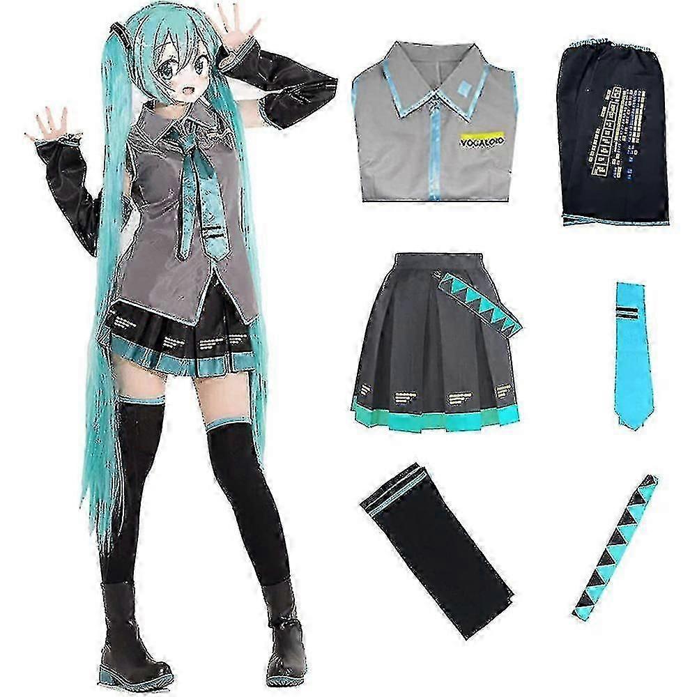 女性用初音ミクショードレス - コスプレ用コミックスーツユニフォーム