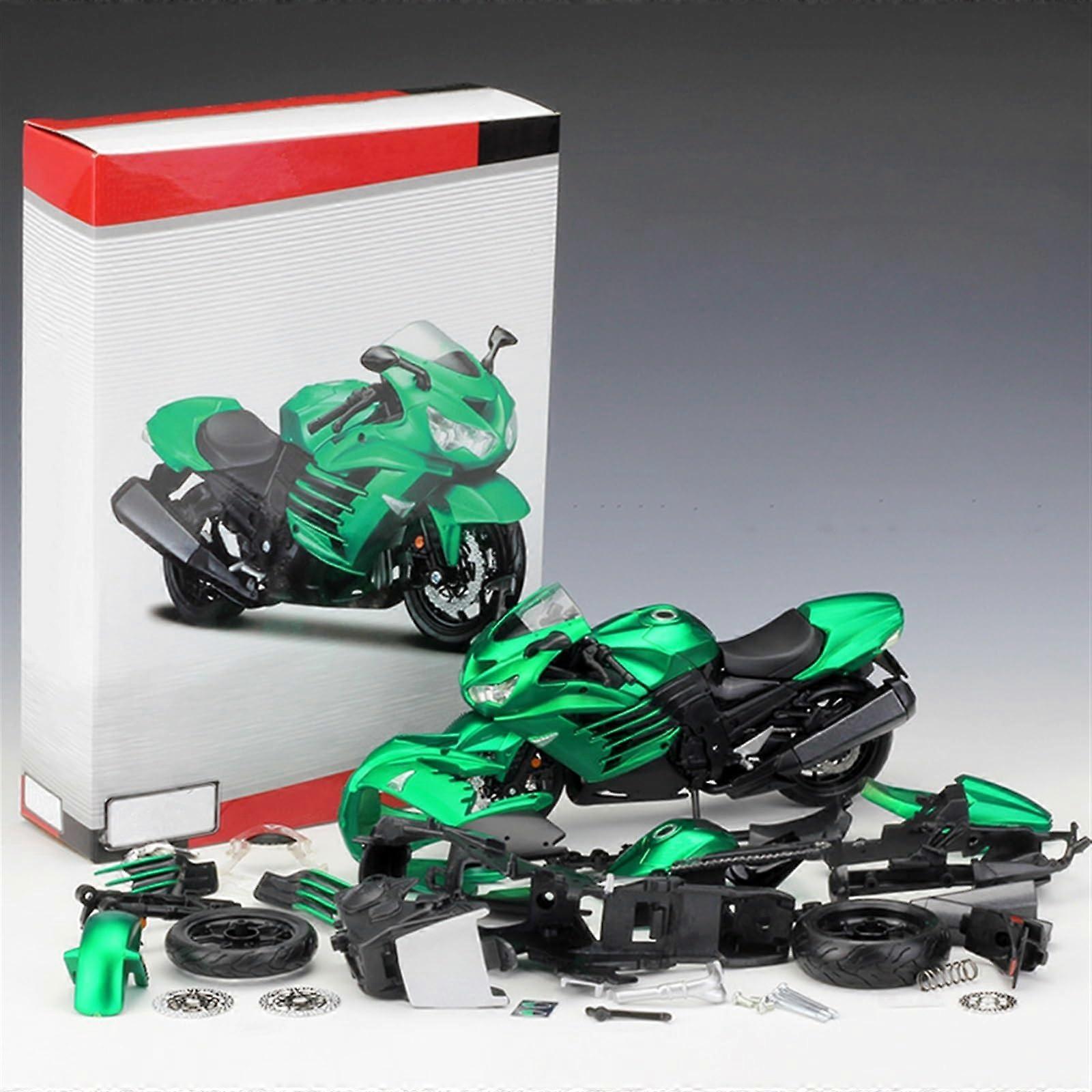 ZX 14R 1/12 Scale Motorcycle Model Kit Green Collectible Assembly Toy