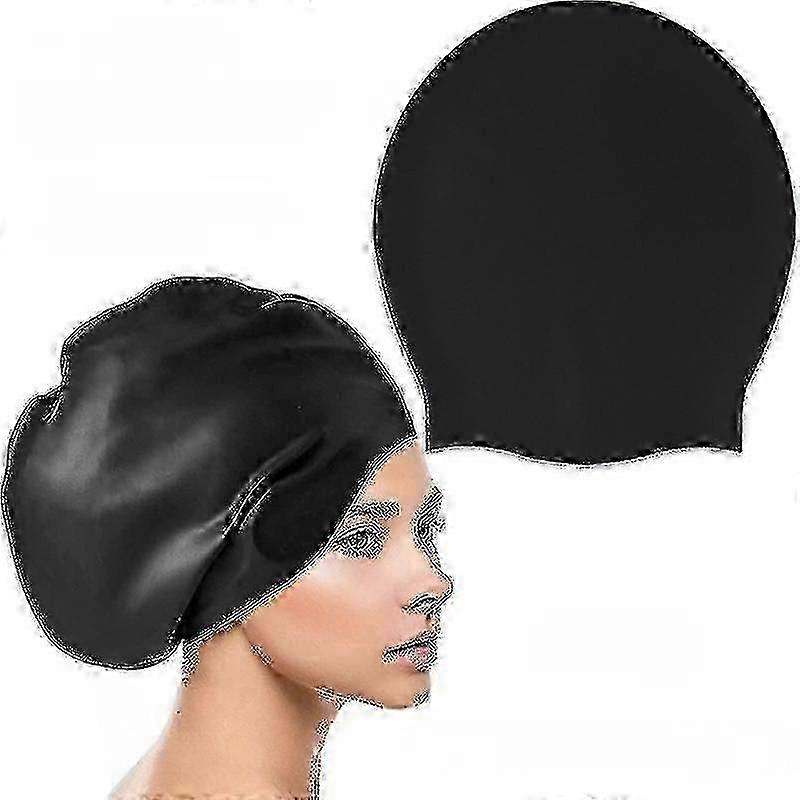 Voksen langhåret badehætte - Vandtæt silikonehætte til fletninger og dreadlocks Zekai