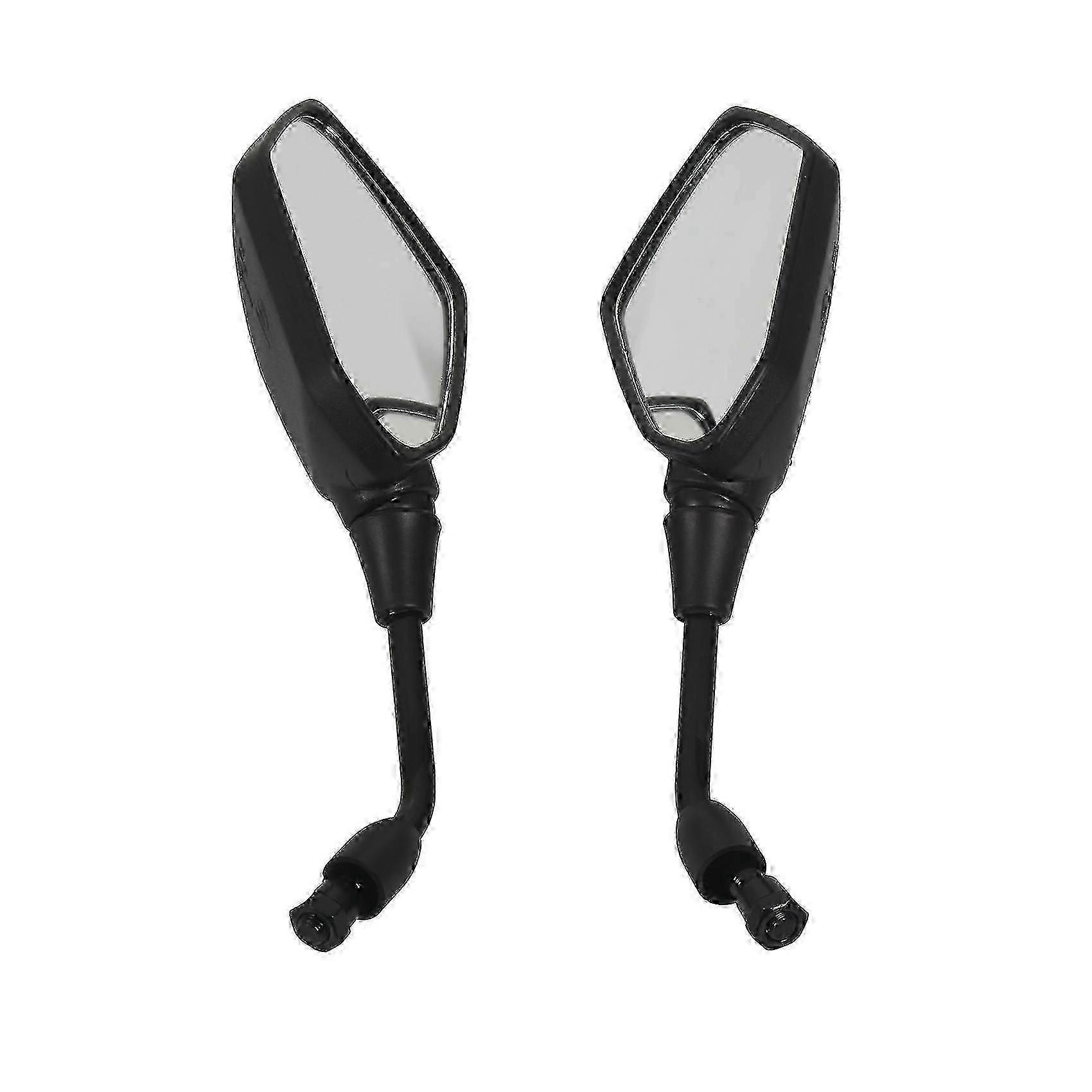 Universal Motorcycle Rear Mirror Large Black Chrome