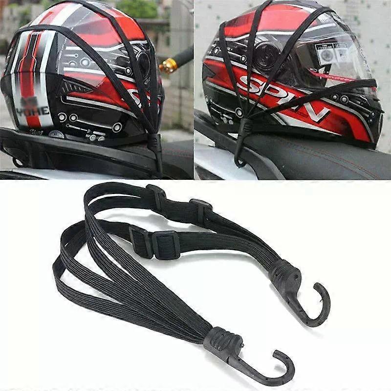Universal 60cm Motorcycle Luggage Strap Moto Helmet Gears Fixed Elastic Buckle Rope High-Strength Retractable Protective Net
