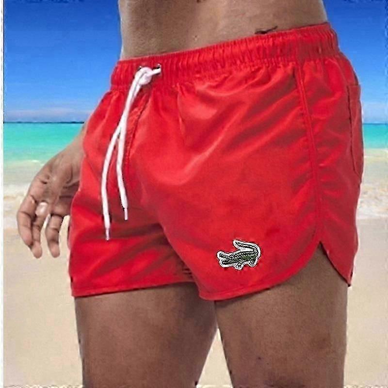 2024 Men's Quick-Dry Swim Trunks Sports Beach Shorts Jogging Swimwear