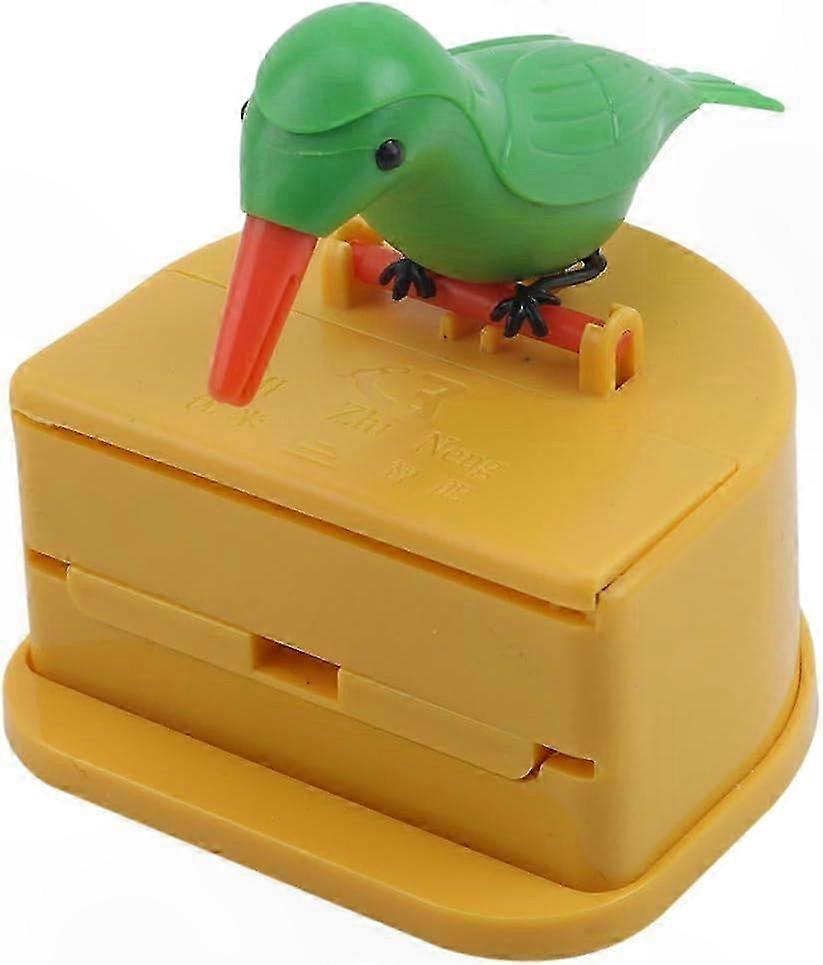 Automatic Toothpick Dispenser with Cute Bird Design for Home and Kitchen Use