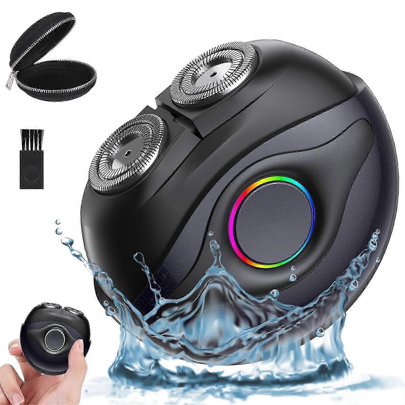 Mini Shaver, Mini Shaver Portable Electric Shaver with RGB Light, Men Wet and Dry Electric Shaver for Travel