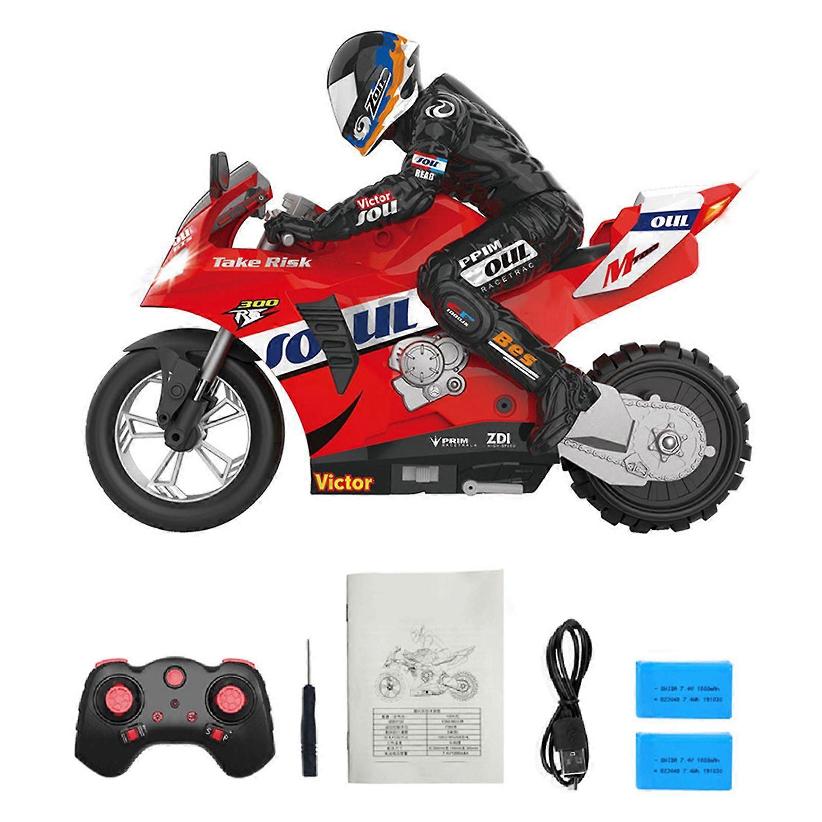 Remote Control Stunt Motorcycle Self Balancing Stunt Motorcycle 1/6 2.4G Remote Control Motorcycle Turning in Place/Self Stabilizing Balance/360  Drif
