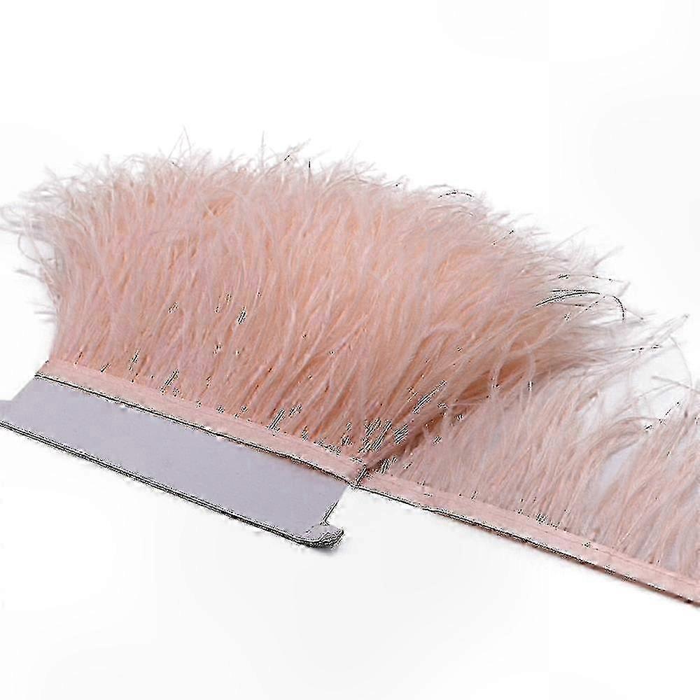 2-meter ostrich feather trim for crafting jewelry and DIY projects