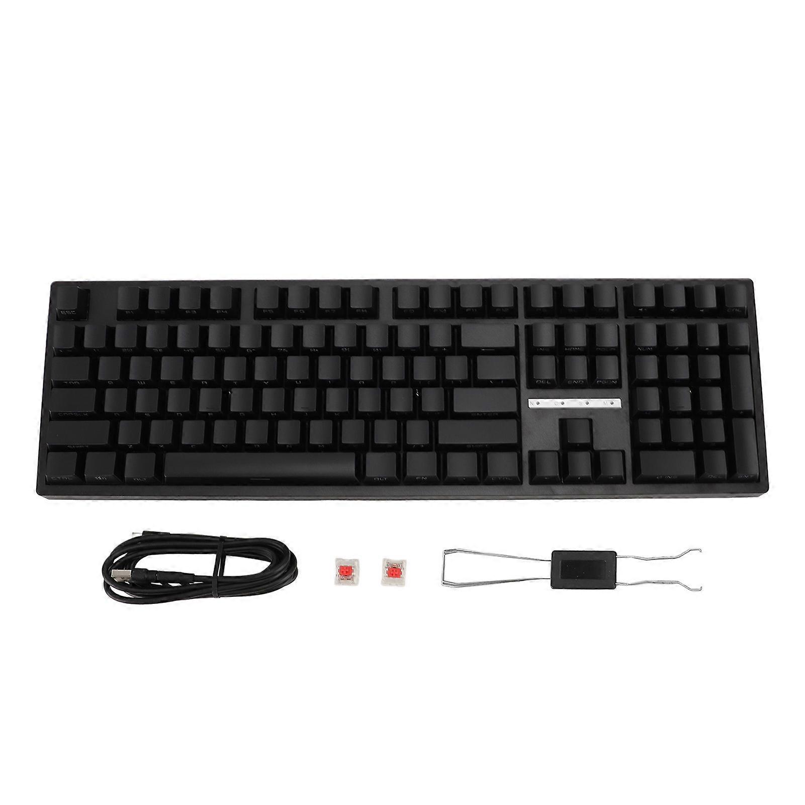 108 Key Mechanical Keyboard Red Switch RGB Backlit Wireless Bluetooth Type C Wired