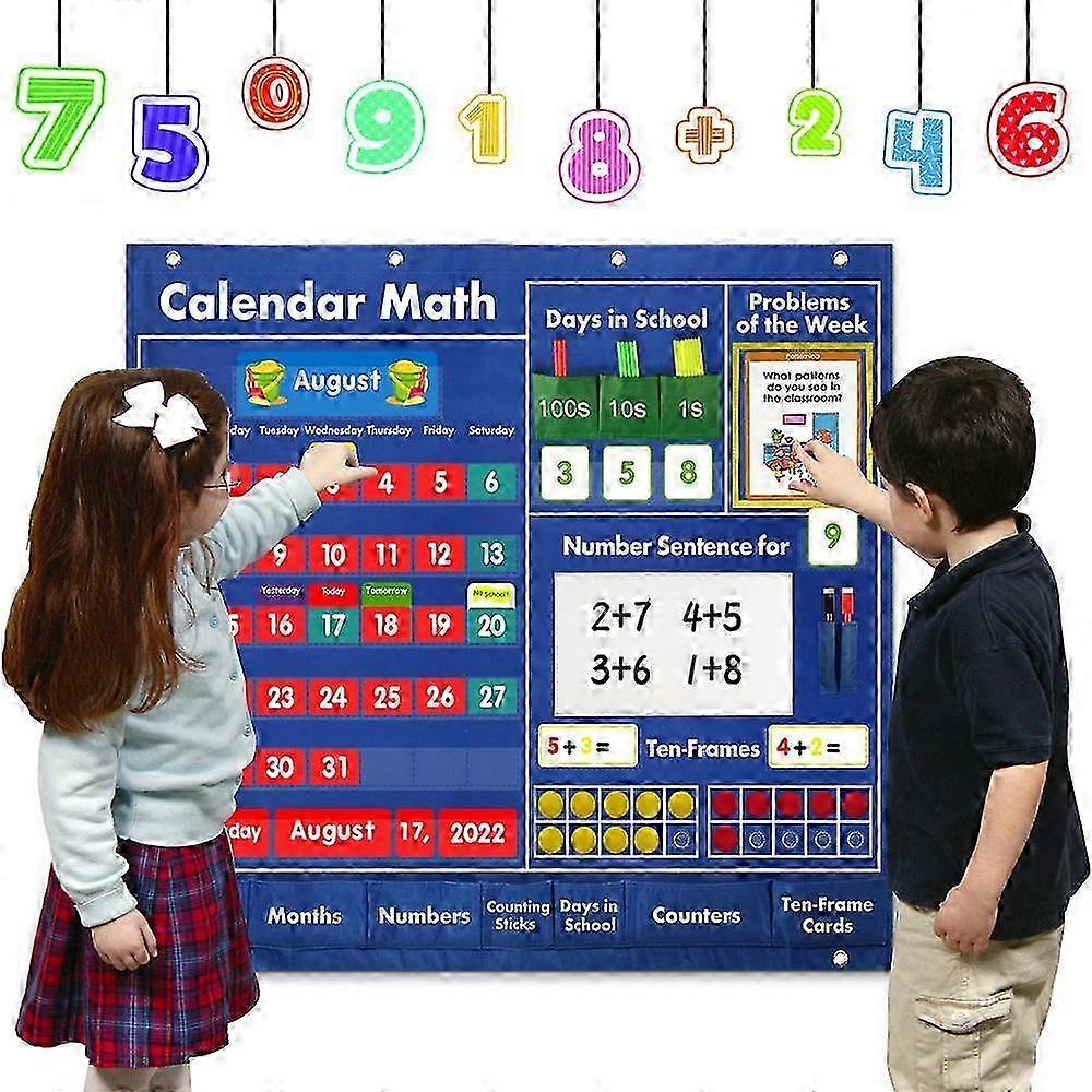 Daily Math Calendar Pocket Chart, 38" x 43"