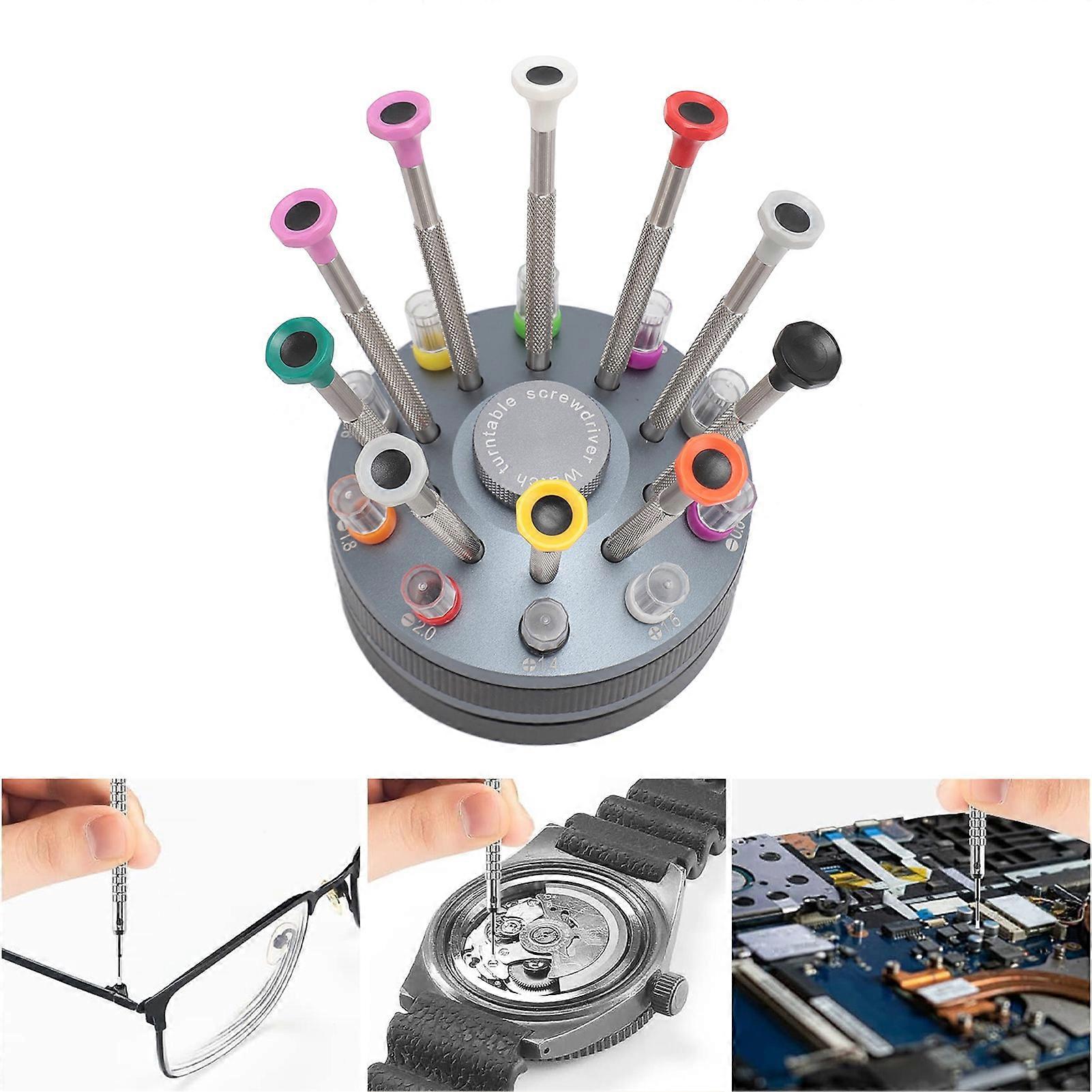 10pcs Gray Precision Screwdriver Set with 20 Replace Heads