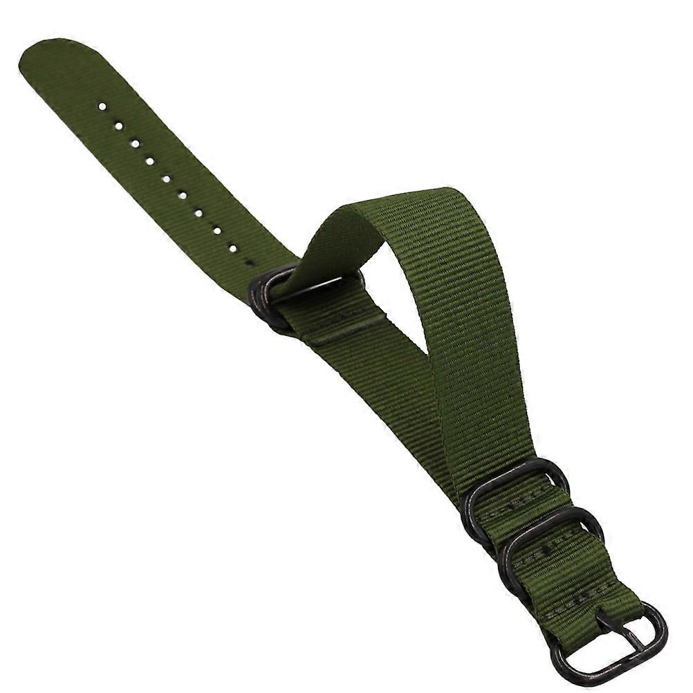Nylon Watch Strap for Smart Watch Green 22mm Adjustable and Durable Band Ideal for Replacing Old Strap