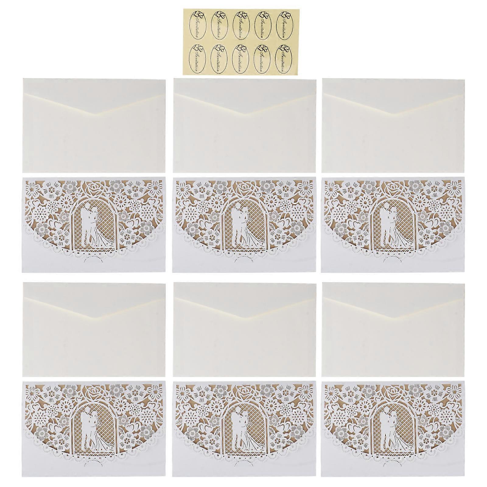 Floral Design Προσκλητήρια Κάρτες 10 σετ για τους καλεσμένους του γάμου Πολύχρωμο κομψό σχέδιο για εορτασμούς