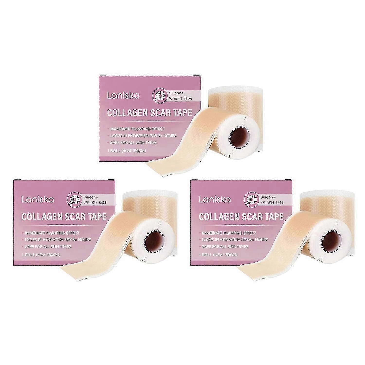 Collagen Scar Tape For Face, Losveo Silicone Scar Sheets For Face Wrinkles, Anti-aging 4x150cm Roll