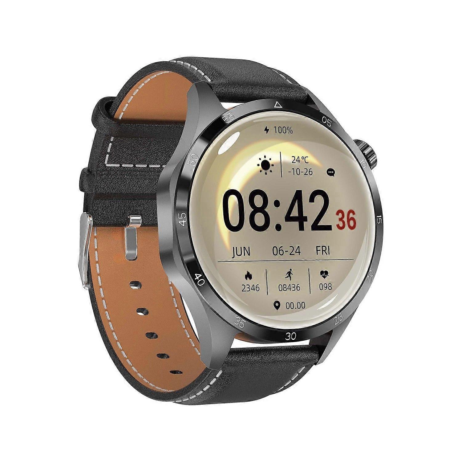 Sports Smart Watch, GPS Tracker, 366 x 366 HD Screen, NFC, Compass, for Android and iOS(Black)