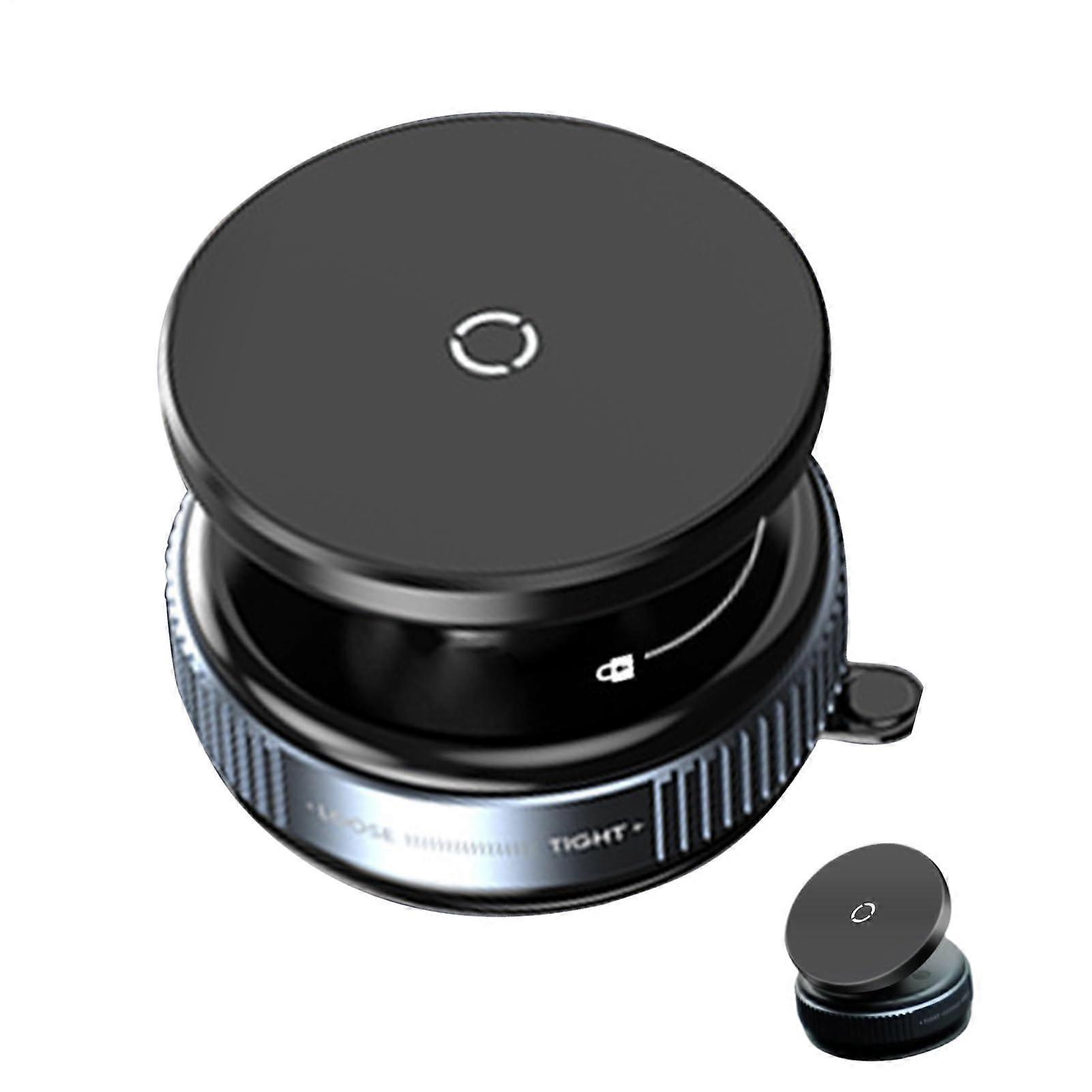 Vacuum Suction Phone Mount for Car Dashboard and Windshield, Universal Adjustable Magnetic Black Phone Stand