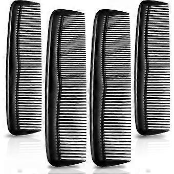 4er-Pack feine Zahn-Stylingkämme für den Salongebrauch, Standard-Haarschneide- und Pflegewerkzeug, langlebige Taschenkämme aus Kunststoff für das tägliche Styling