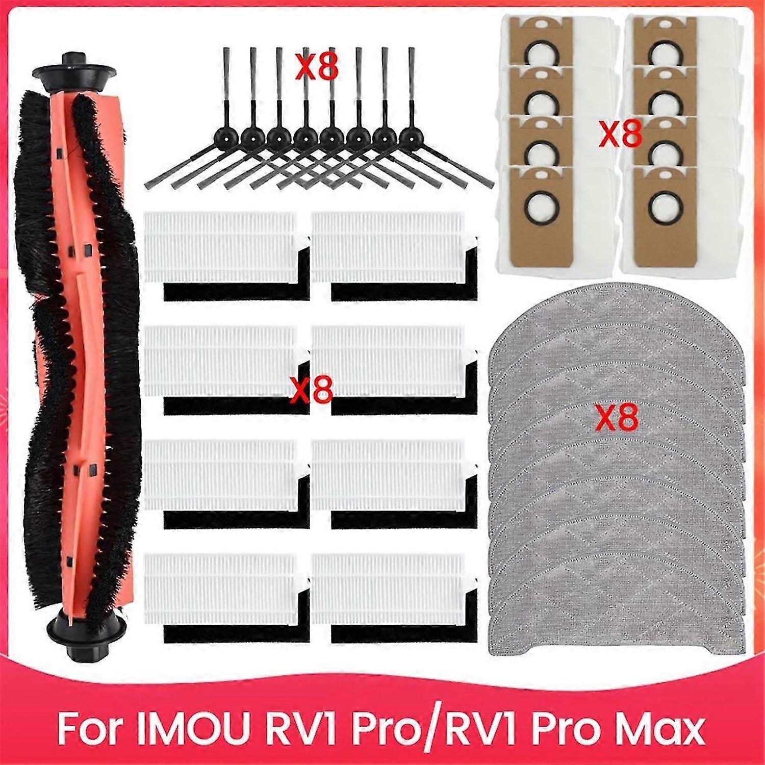 Accessories Kit for IMOU RV1 Pro/RV1 Pro Max Brush Dust Bag Hepa Filter Mop Cloths Household Cleaning Replacement Part