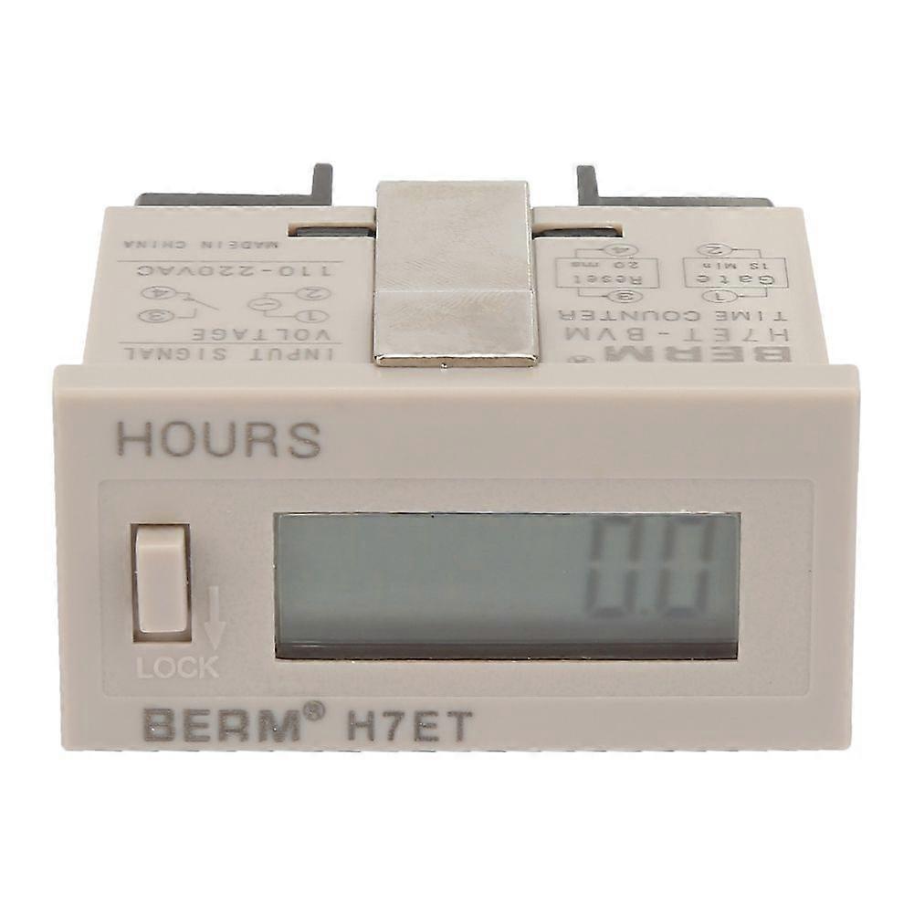 AC 110-220V H7Et BVM Digital Electrical Counter Totalizer with 6-Digit LCD Display(0.0Hour)