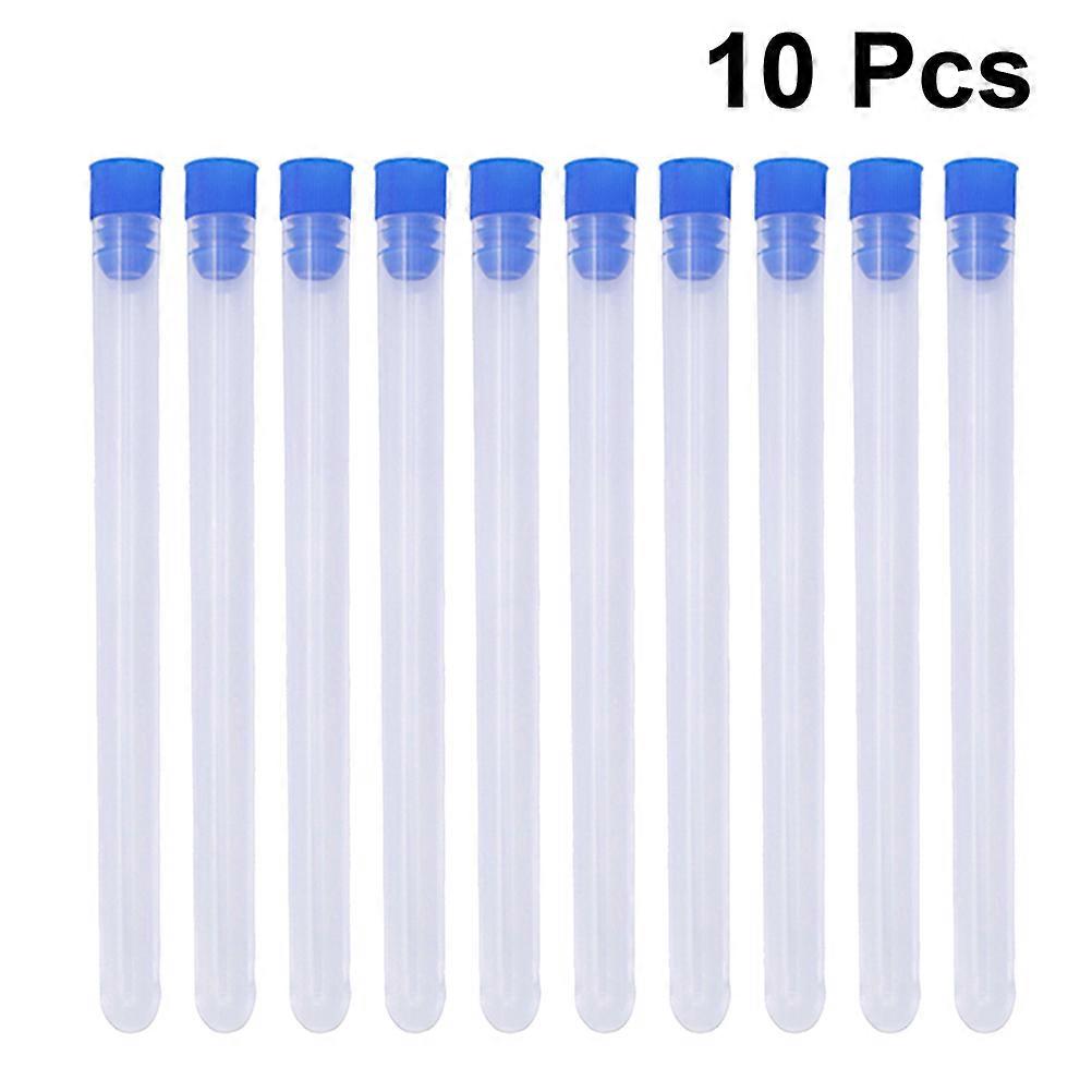 Transparent Plastic Bottle with Color Cap for Needles Storage 10Pcs