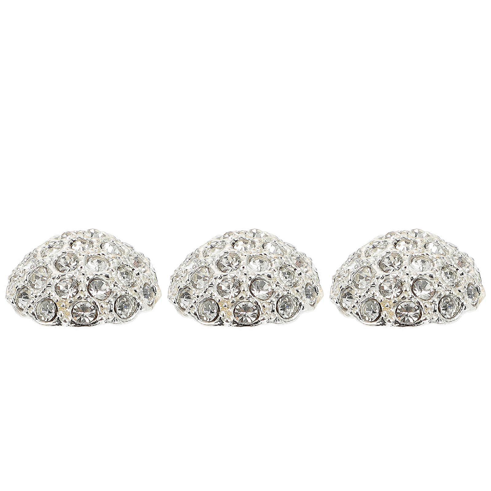 Water Jet Cleaning Coat Sewing Buttons for Crafts 3Pcs Silver Alloy Decorative