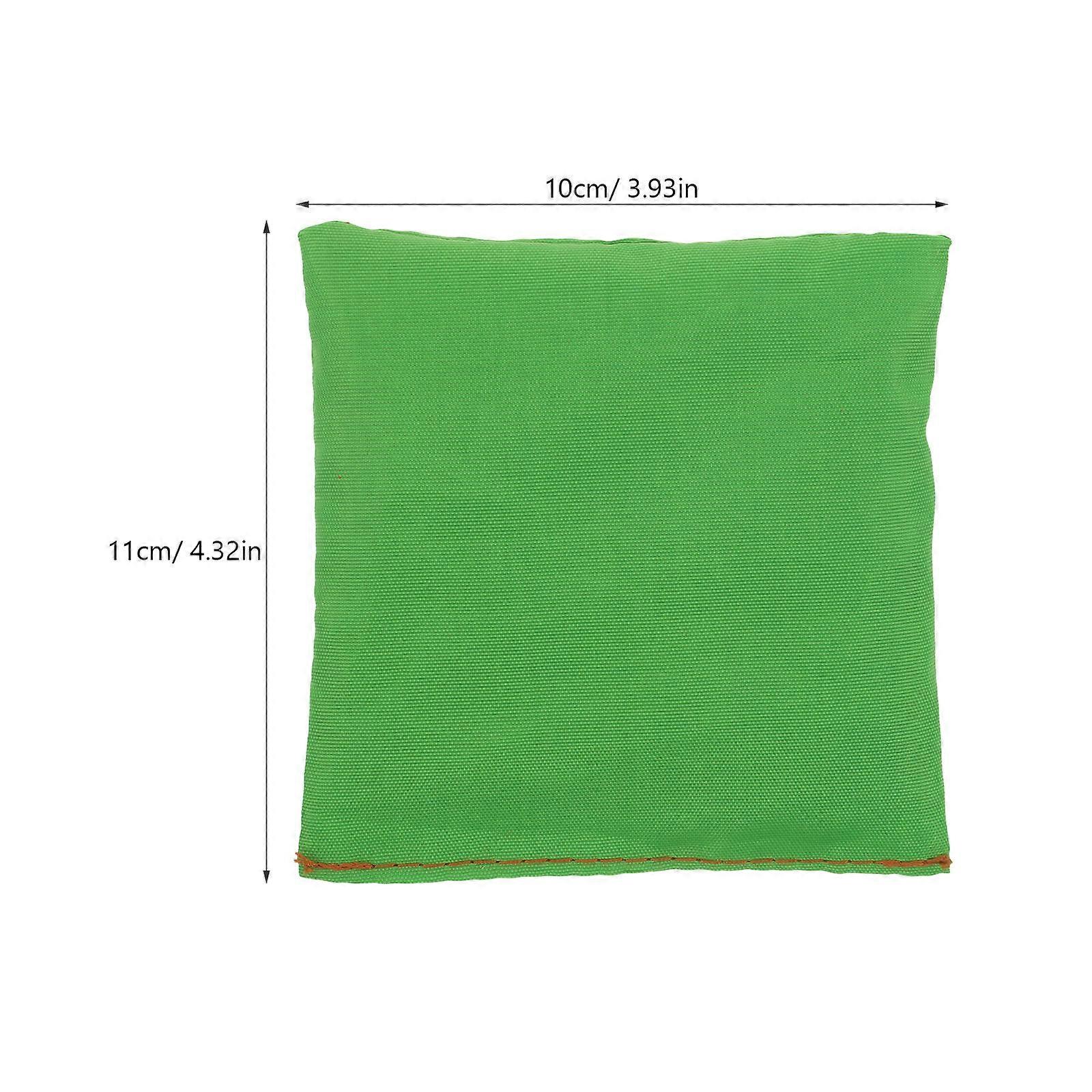 Throwing Bean Bag Toy Garden Game for Children Green Fabric Portable 5Pcs