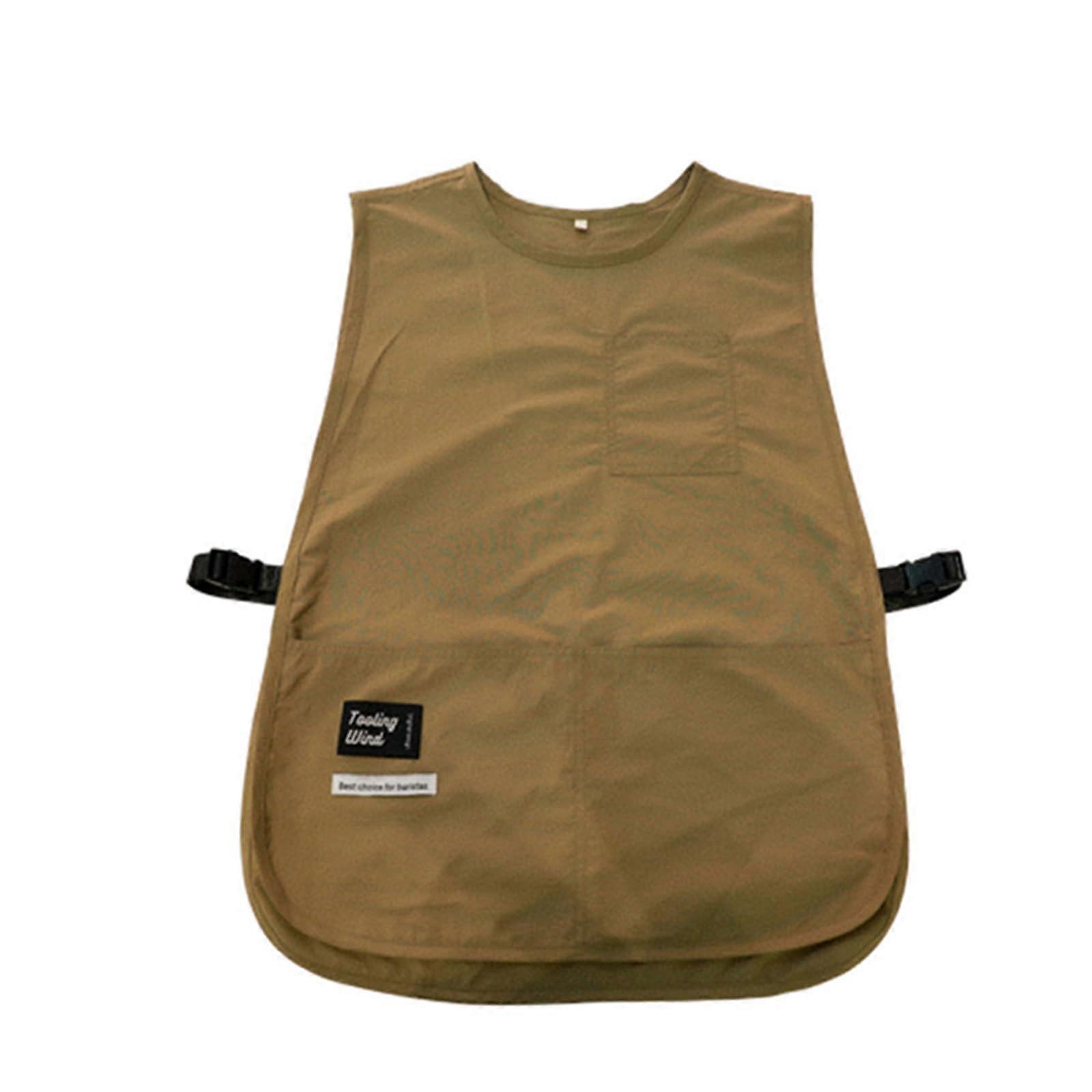 Apron For Women Kitchen Waistcoat Style Solid Color Breathable Fabric