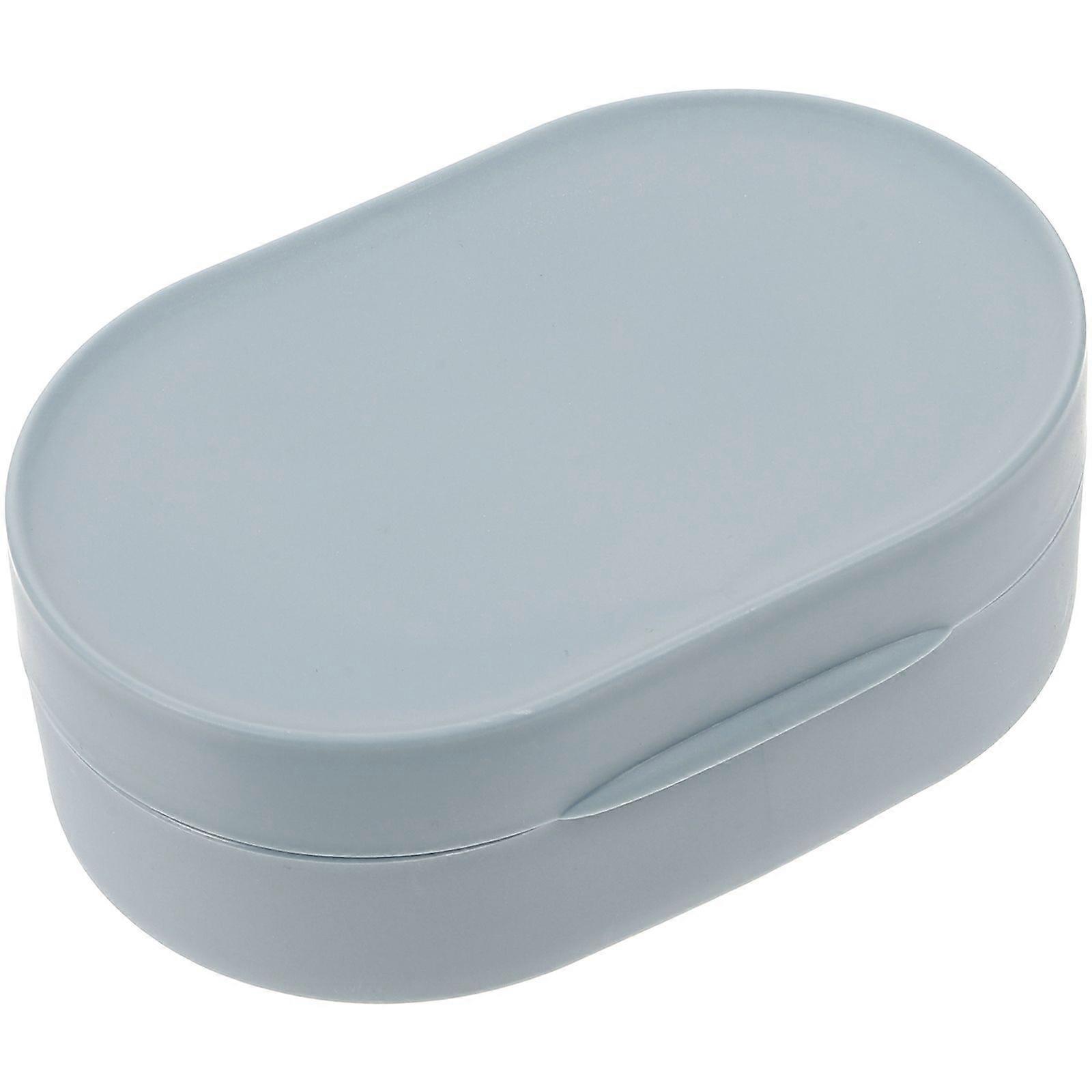 1pc Portable Soap Box Dustproof Soap Holder Waterproof Soap Case Travel Soap Dish with Lid for Home Dorm