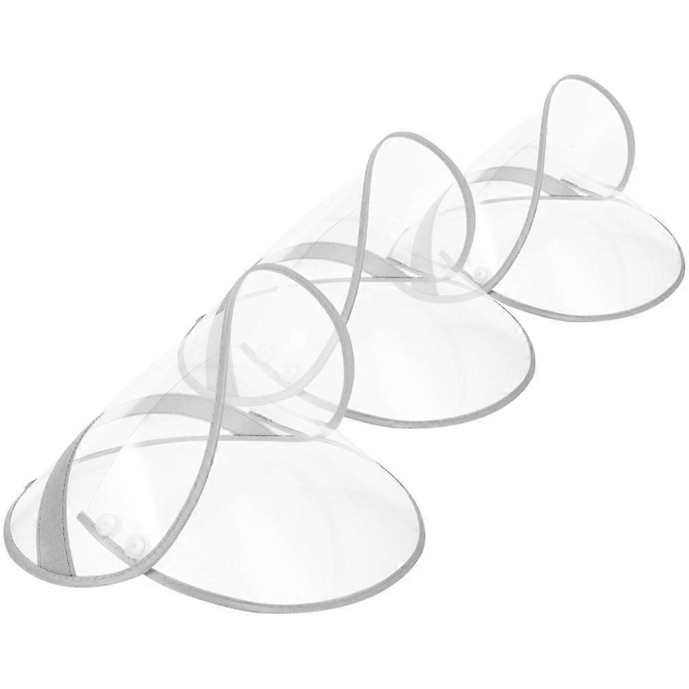 Face Protector Rain Poncho Cap Brim Rainy Weather Clear Visibility Practical Design Adults 31.00X21.00X0.10CM 3Pcs
