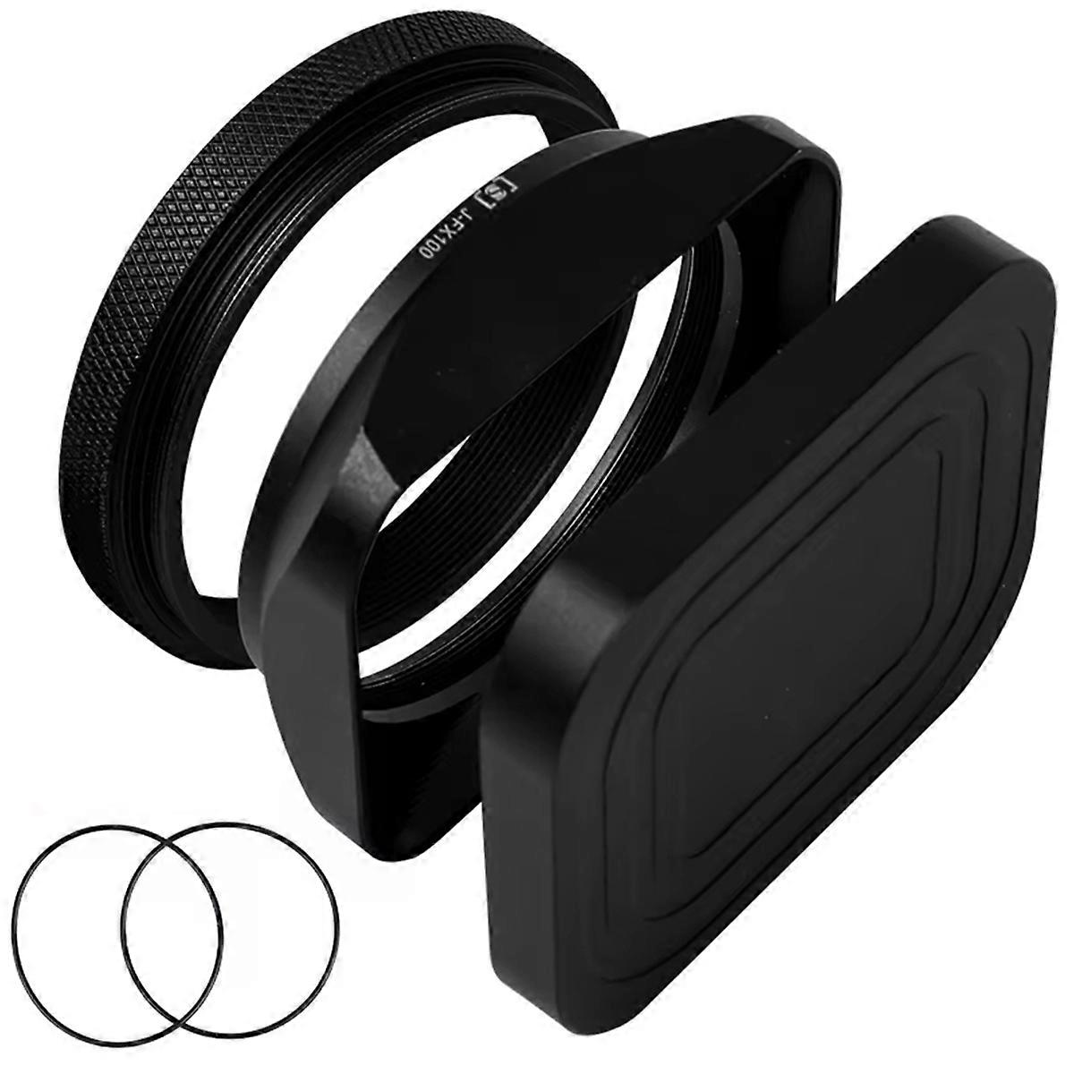 Metallbeskyttelse for linsehette til X100V/X100VI/X100F/X100S erstatter linsehette til kamera med 49 mm UV-filter