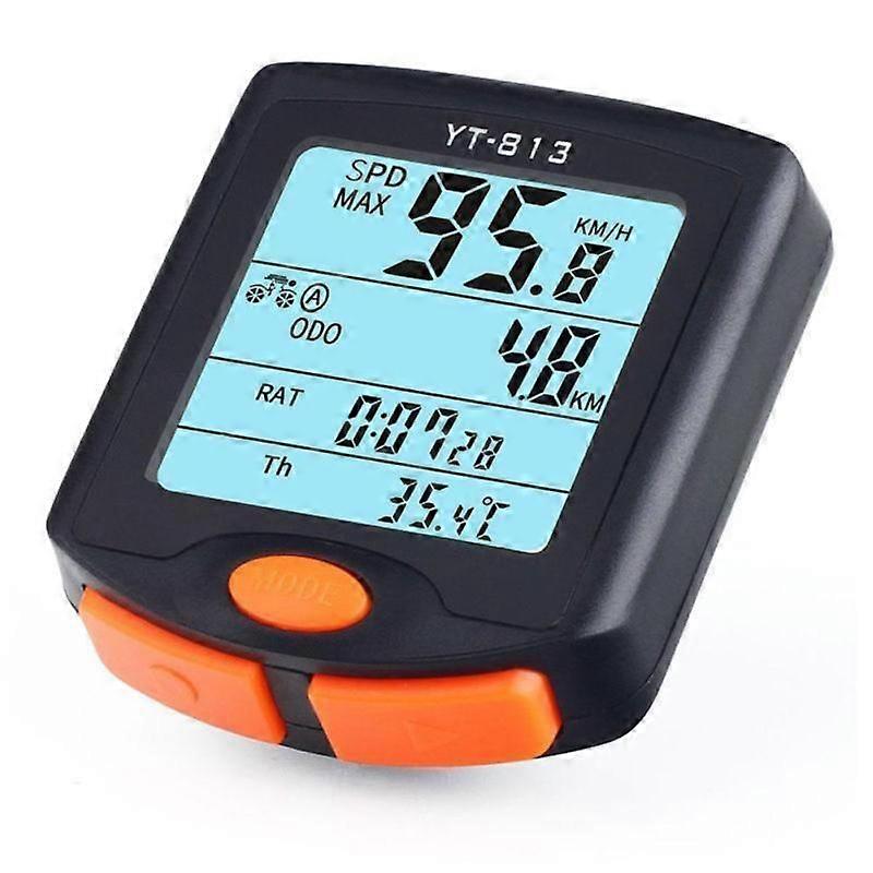 Bicycle bike computer rainproof yt-813 imported sensors lcd backlit speedometer odometer