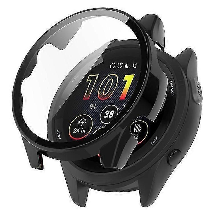 Kompatybilny z Garmin Forerunner 265S Anti-scratch PC Watch Case z osłoną ekranu ze szkła hartowanego