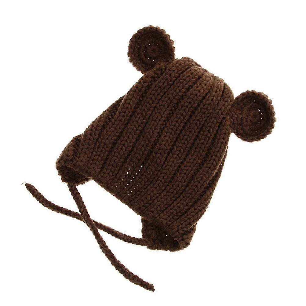 Hat for Kids Bear Ears Knitted Wool Cap Autumn Winter