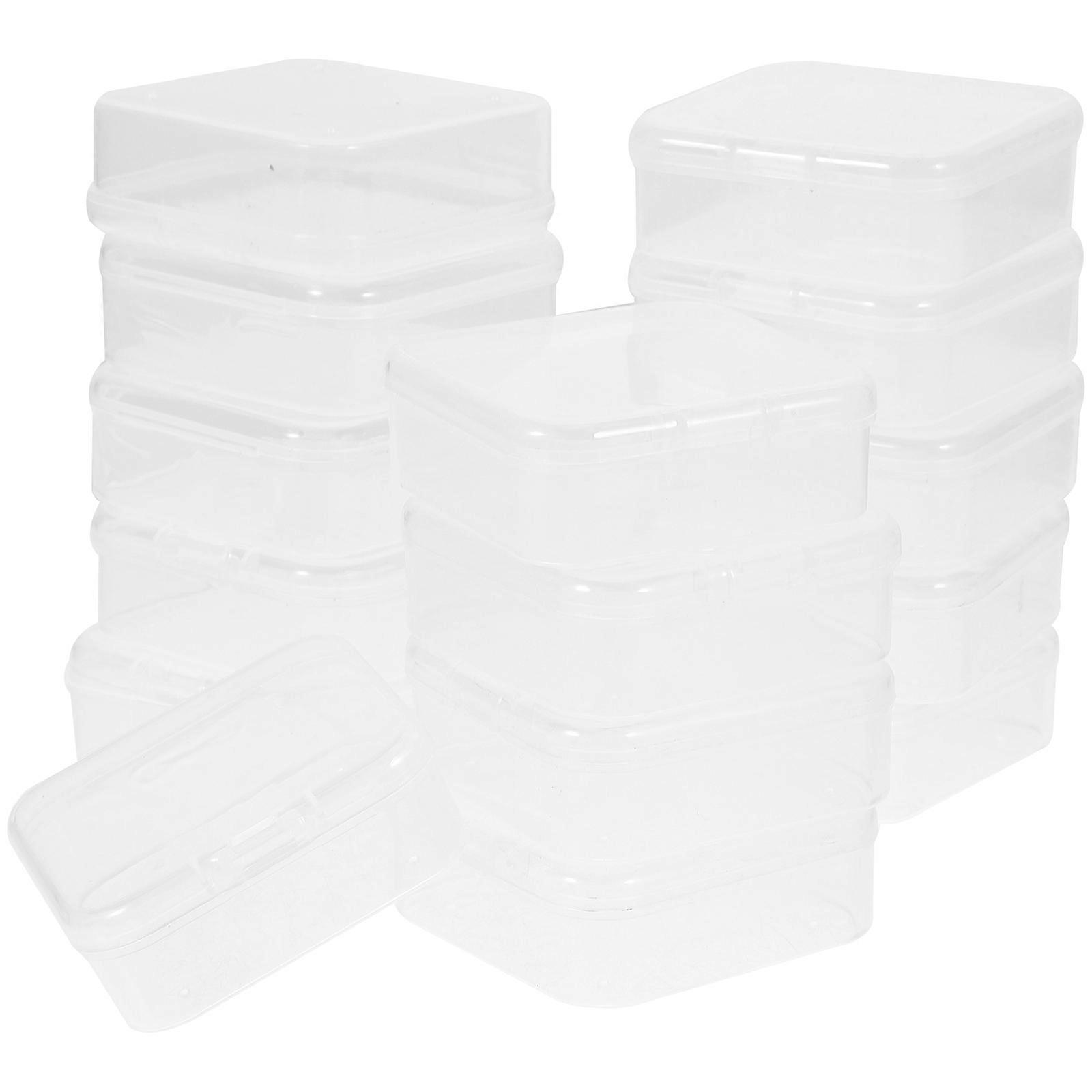Plastic Storage Holders Small Square Boxes for Jewelry 120Pcs