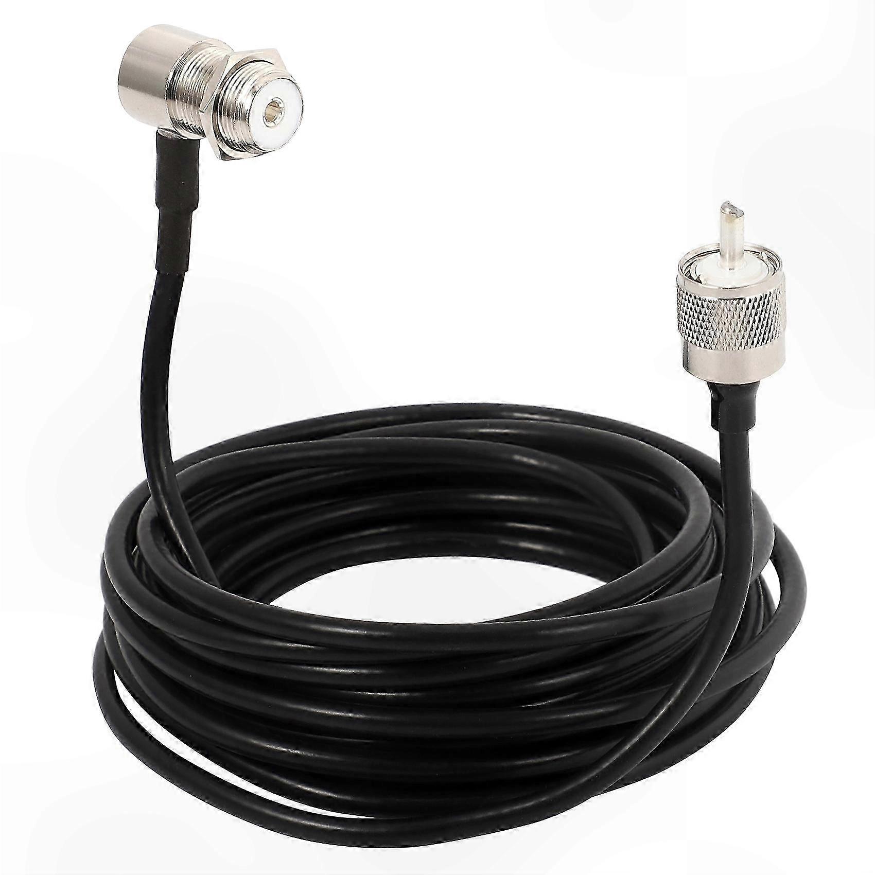 16FT RG58 PL259 to SO239 Adapter for Car Radio Antenna Installation Cables Connection Kit