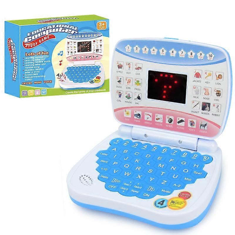 Kids Laptop Toy Educational Learning Computer with English Keyboard Music Sound Interactive for Children 4-6 Years