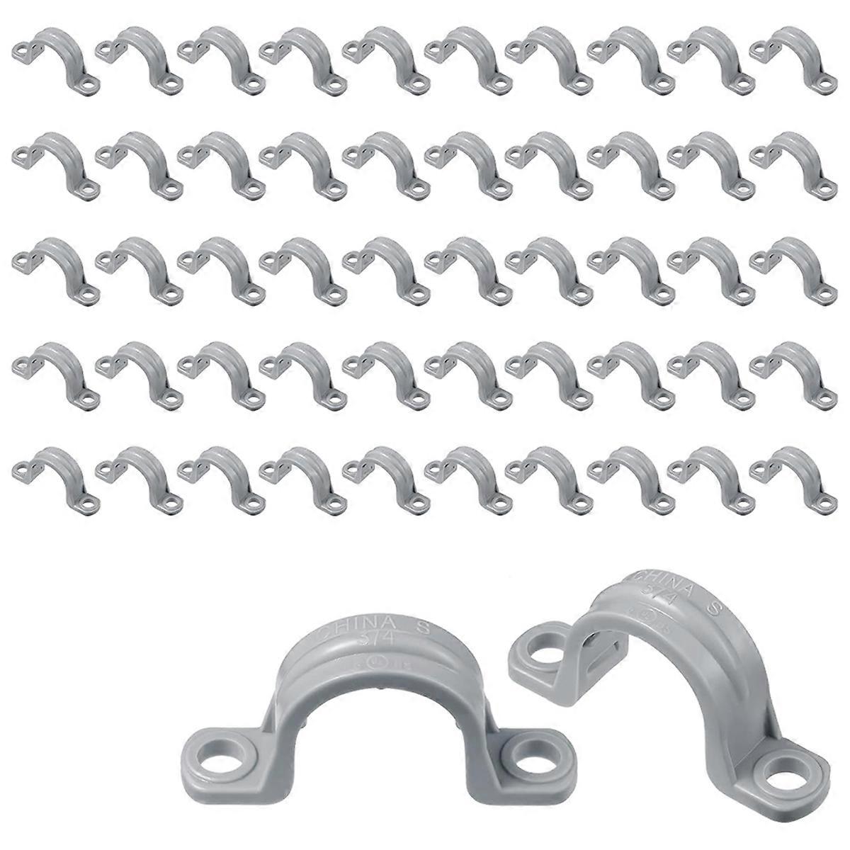 PVC Pipe with Double Hole Plastic Conduit with Pipe Clamp (3/4Inch)