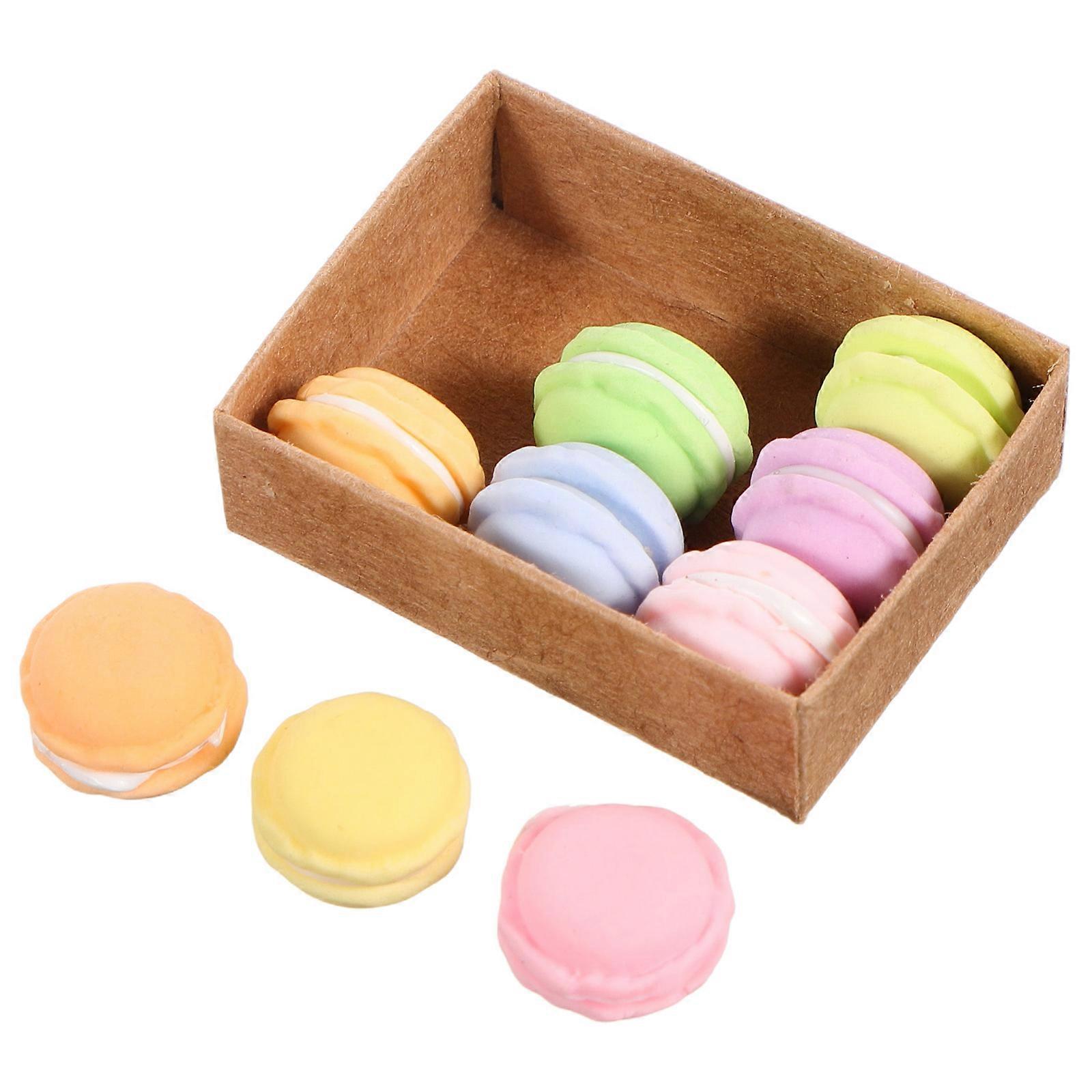 Mini Macarons Artificial Macaron for Craft Decoration 4Sets Realistic Design