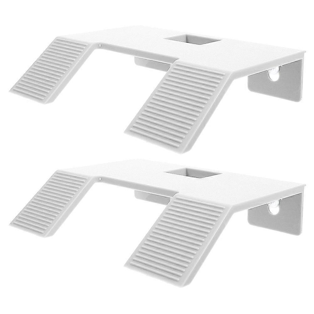 2Pcs Turtle Basking Platform For Aquatic Turtles Tortoise In Aquarium Made Of ABS With White Color For Climbing