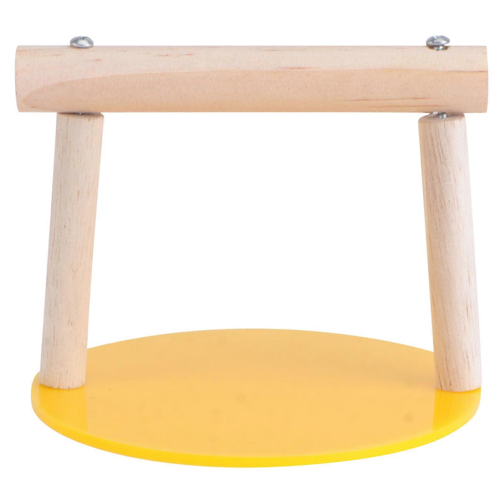 Bird Pet Stand Wood Parrot Playing Toy for 2Pcs Climbing Activity Set