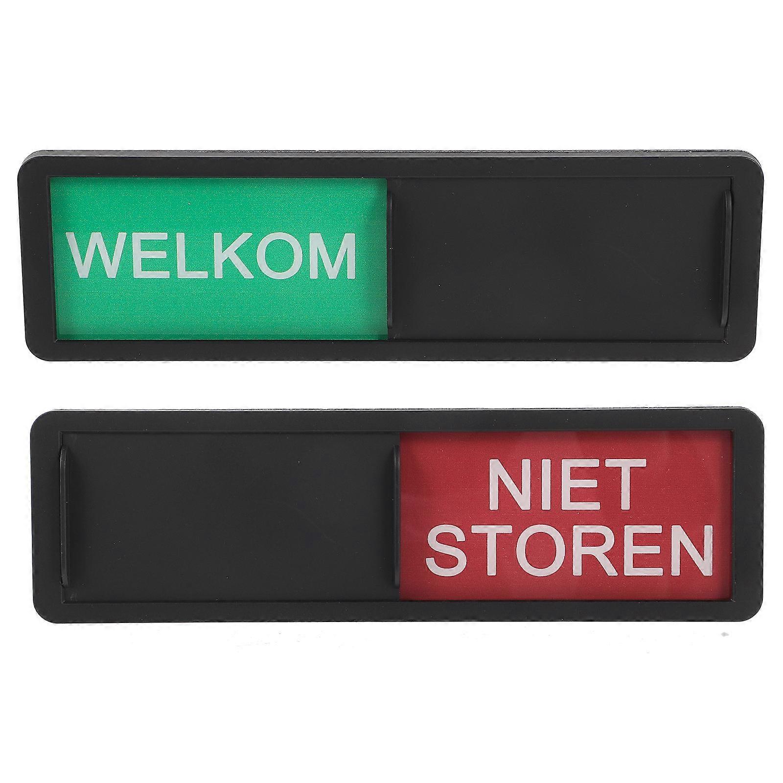 Welcome Do Not Disturb Door Sign Slider Status Indication Magnetic Indicator Sign 8Pcs For Hotel Office Refrigerator Fridge