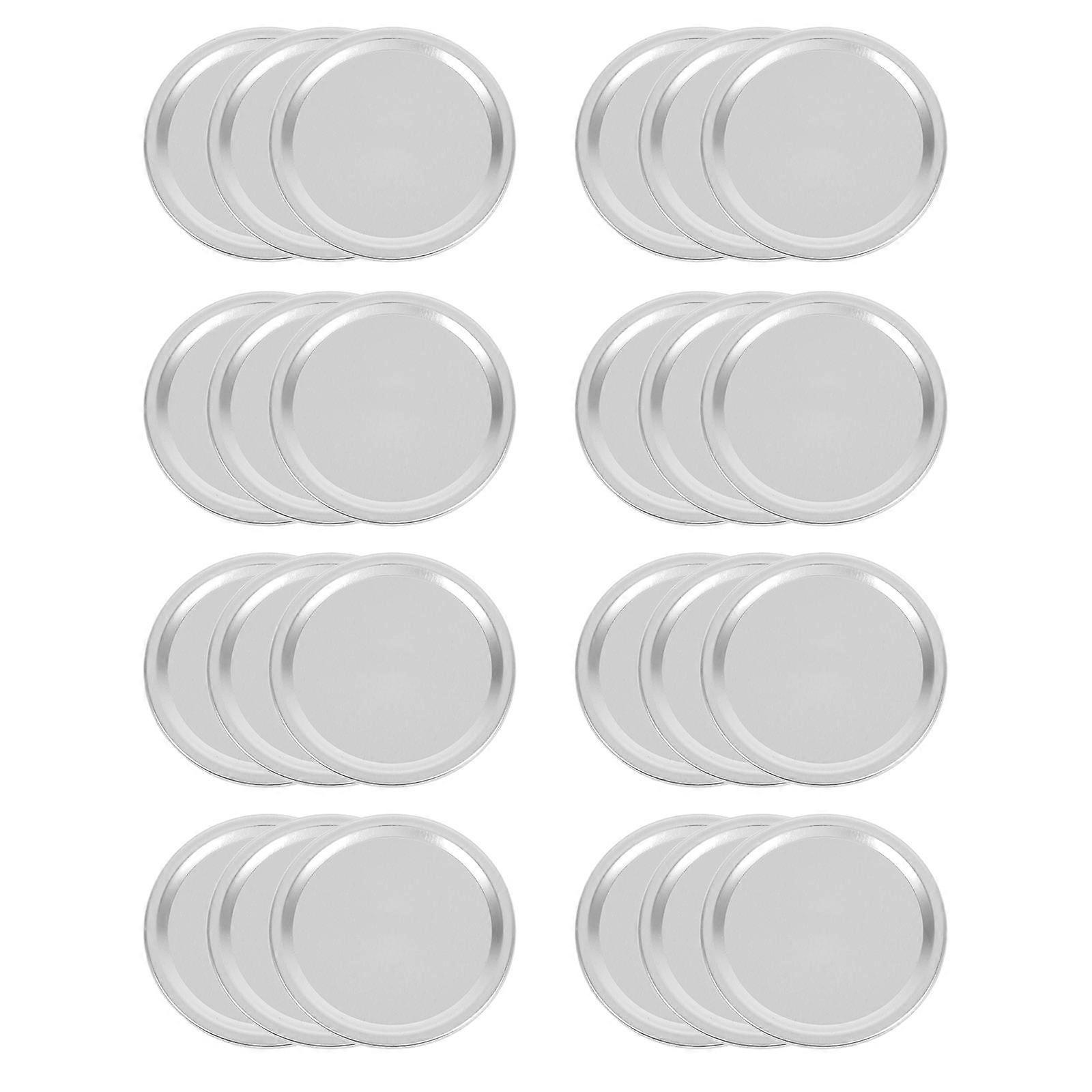 Air Tight Tinplate Lid Practical Mason Can Covers Sealing Jars Lids 24Pcs