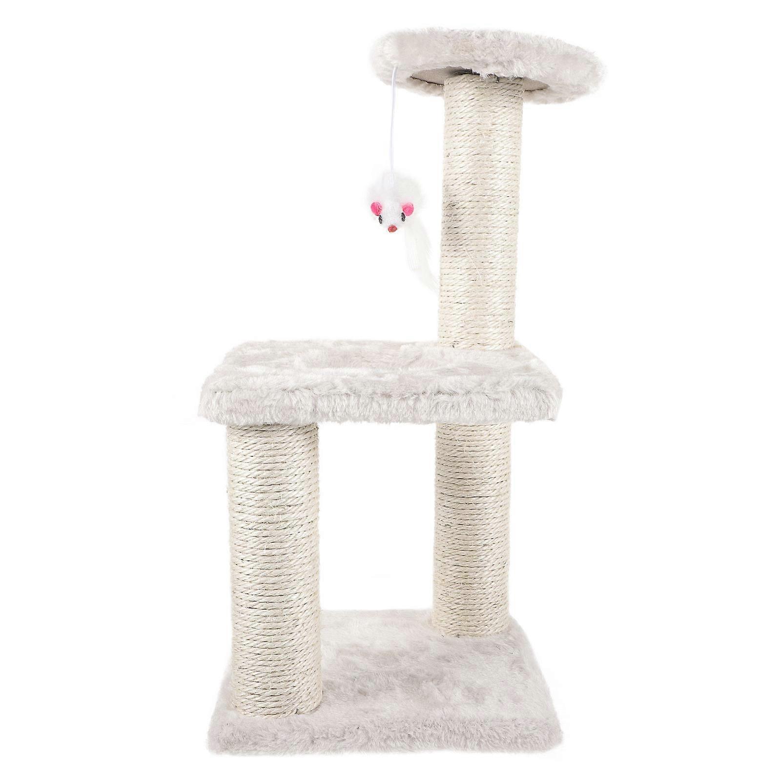 3-Layer Cat Scratching Post Household Use Climbing Structure 15.7X7.9X7.9in Durable Material 1Set