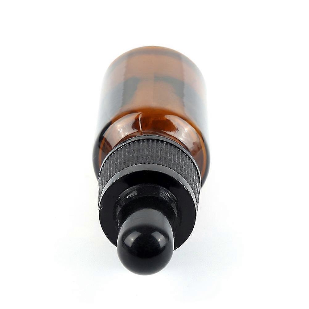 Cylindrical Essential Oil Container with Dropper for Craft Making and Travel in Dark Brown 1Pcs